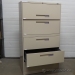Global Beige 5 Drawer Lateral File Cabinet, Locking